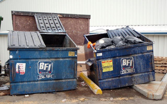 Two filthy dumpsters
